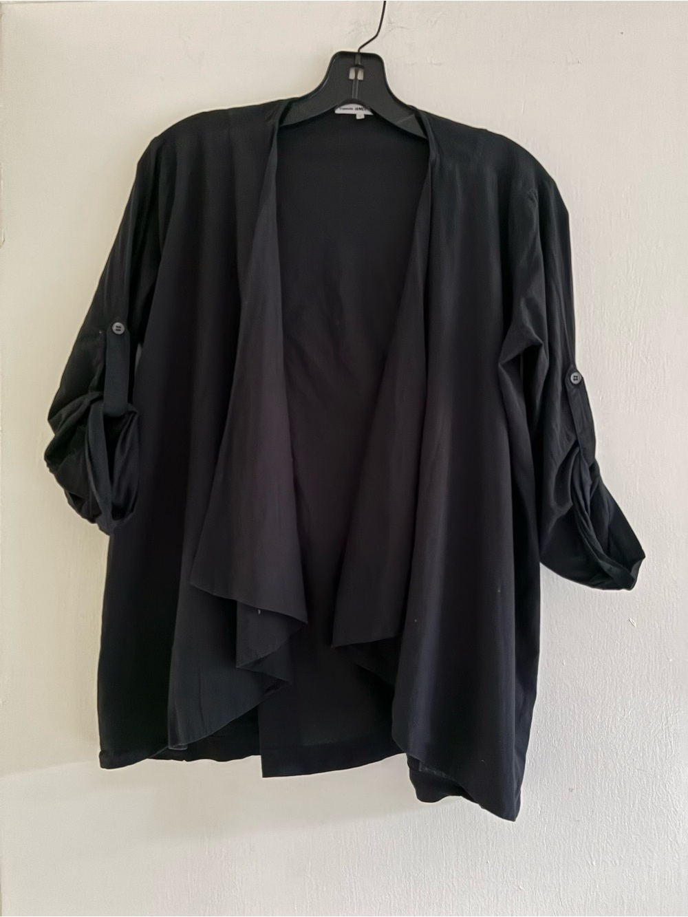 James Perse Black Lightweight Open Cardigan